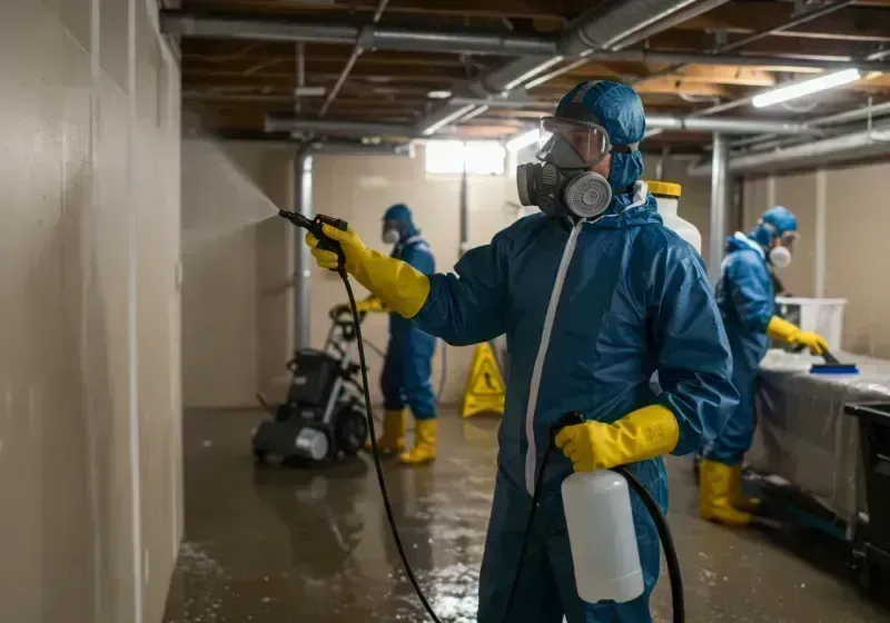 Basement Sanitization and Antimicrobial Treatment process in Minot, ND